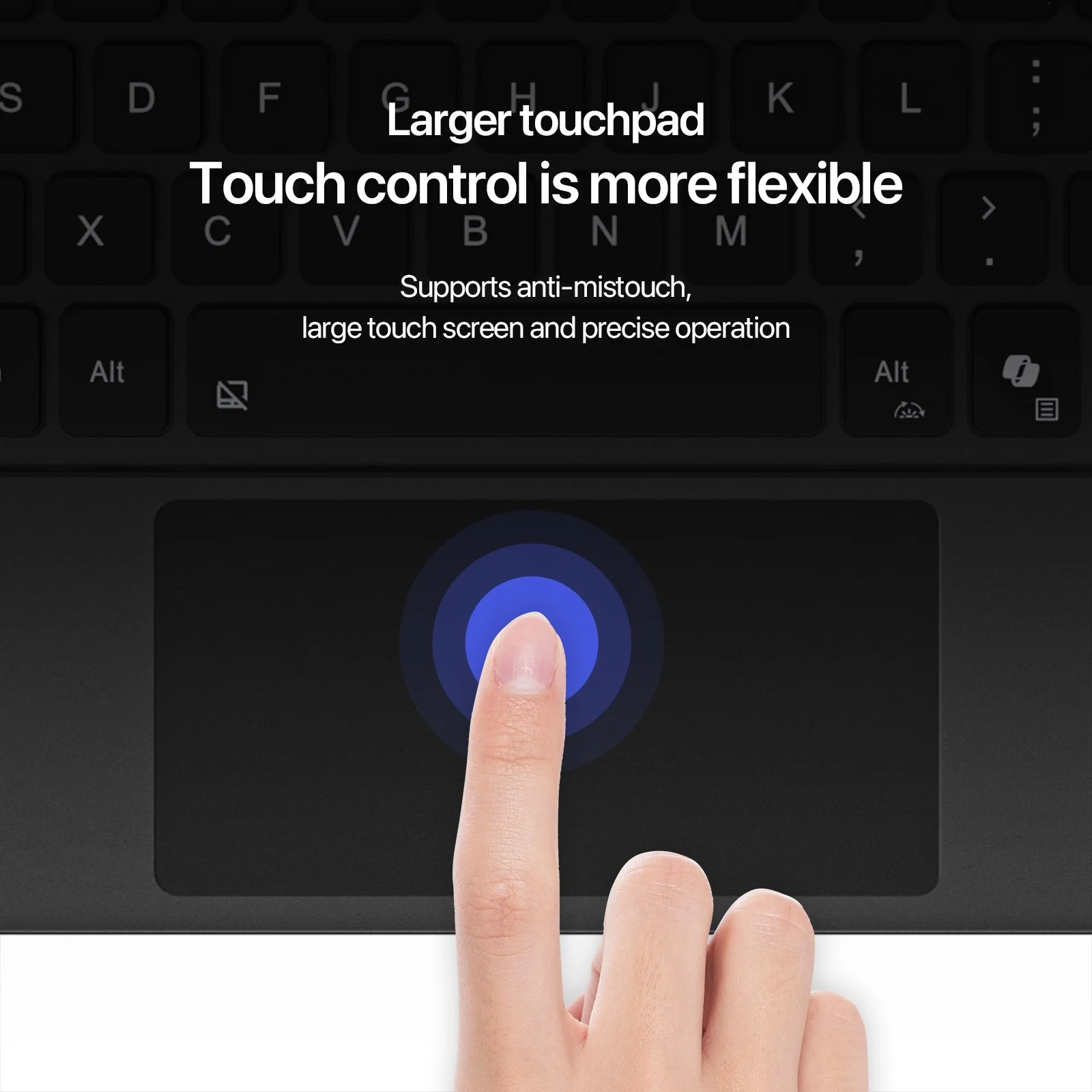 Compatible with Microsoft Surface Pro 12 (2025) - DUXDUCIS Wireless Bluetooth Magnetic Touch Keyboard With RGB Backlight - Image 9