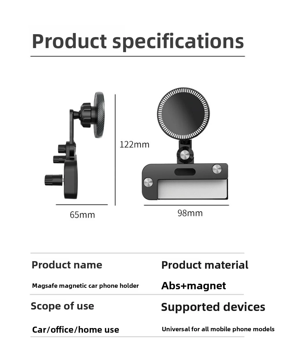 Custom-Fit Car Holder- Tesla Model 3/Y MagSafe Magnetic 360° Adjustable Screen Mount - Image 10