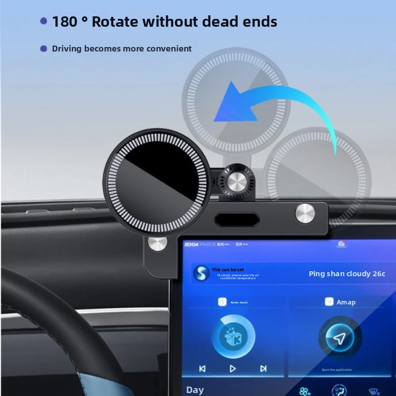 Custom-Fit Car Holder- Tesla Model 3/Y MagSafe Magnetic 360° Adjustable Screen Mount - Image 6