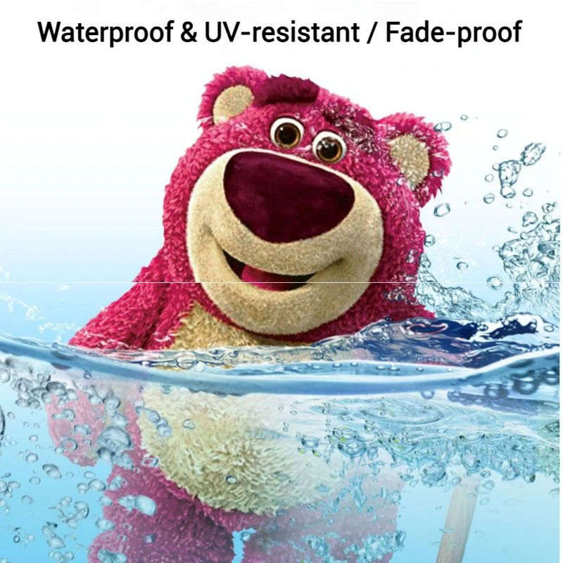 Cute Strawberry Bear Car Body Sticker – Self-Adhesive Kawaii Lotso PVC Soft Film For Car Decoration - Image 4