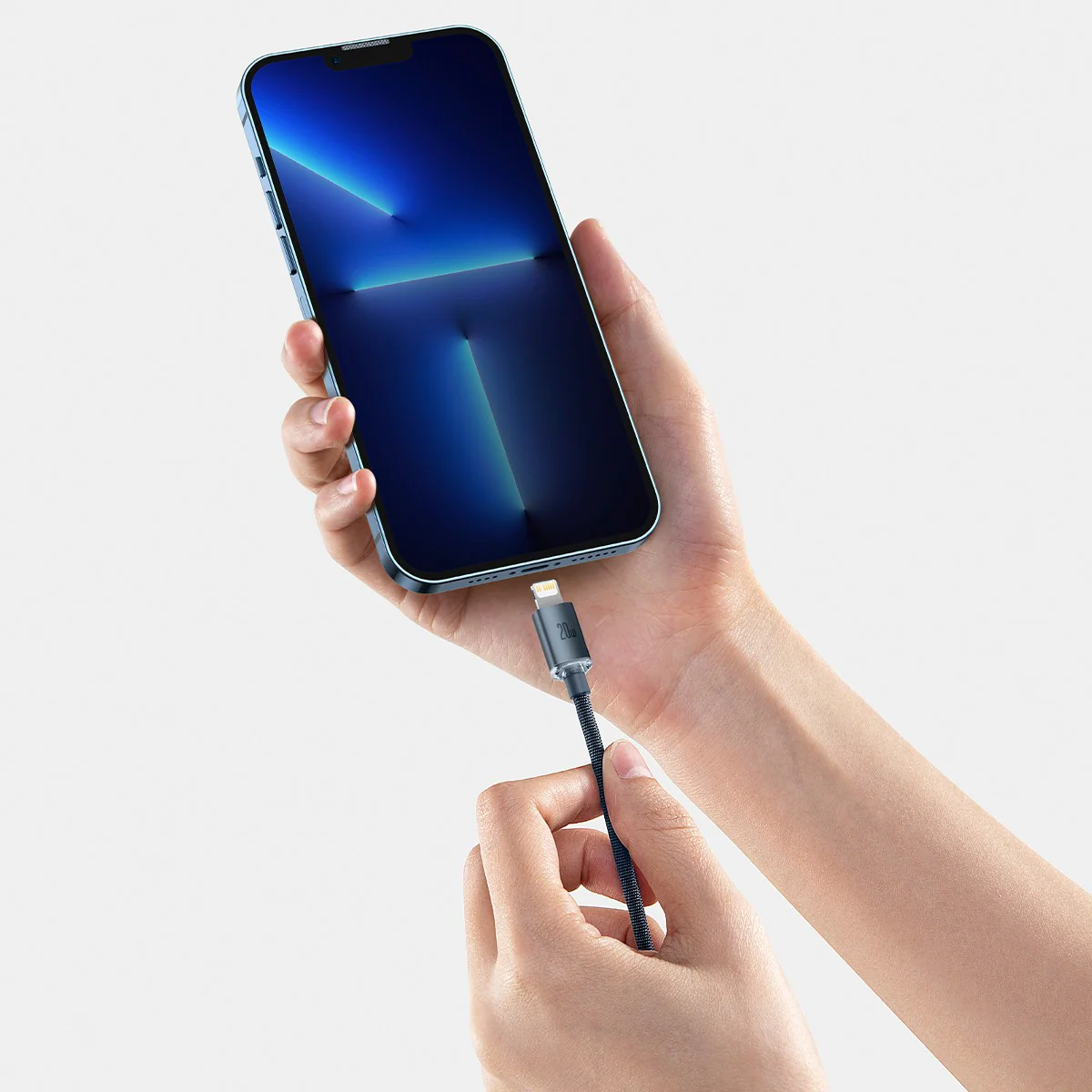 CW-FXP Baseus Crystal Shine Series Fast Charging Data Cable Type-C to iP 20W 2m-Black - Image 9