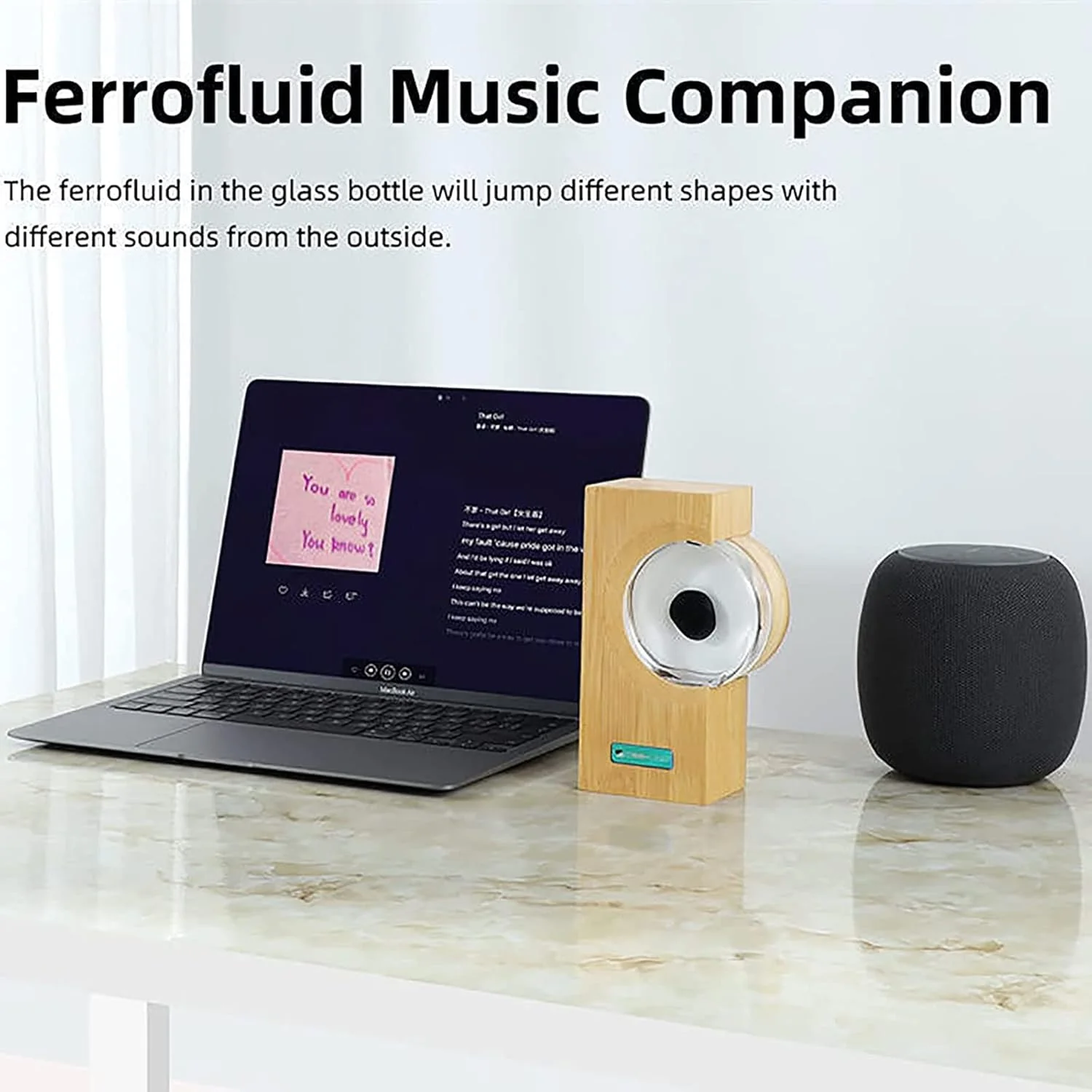 Dancing Ferrofluid Music Rhythm Lamp,Ferrofluid Speaker Music Mate,Ferrofluid Display Lamp,Magnet Liquid Toy,Desktop Decor,Teenager Gifts - Image 7
