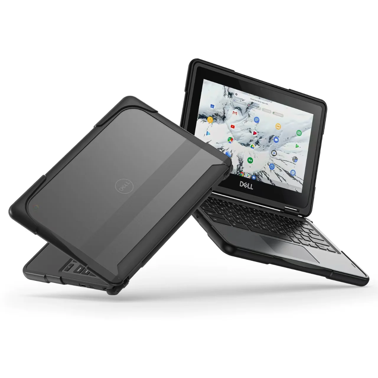 Dell Chromebook 11 11.6‘’ (3100/3110) Matte Transparent Cooling Stand and Shockproof Case - Image 10