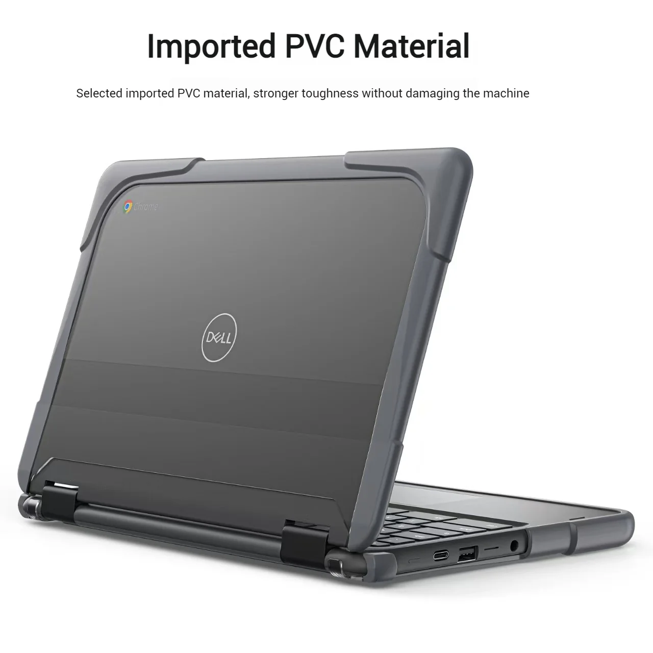 Dell Chromebook 11 11.6‘’ (3100/3110) Matte Transparent Cooling Stand and Shockproof Case - Image 6