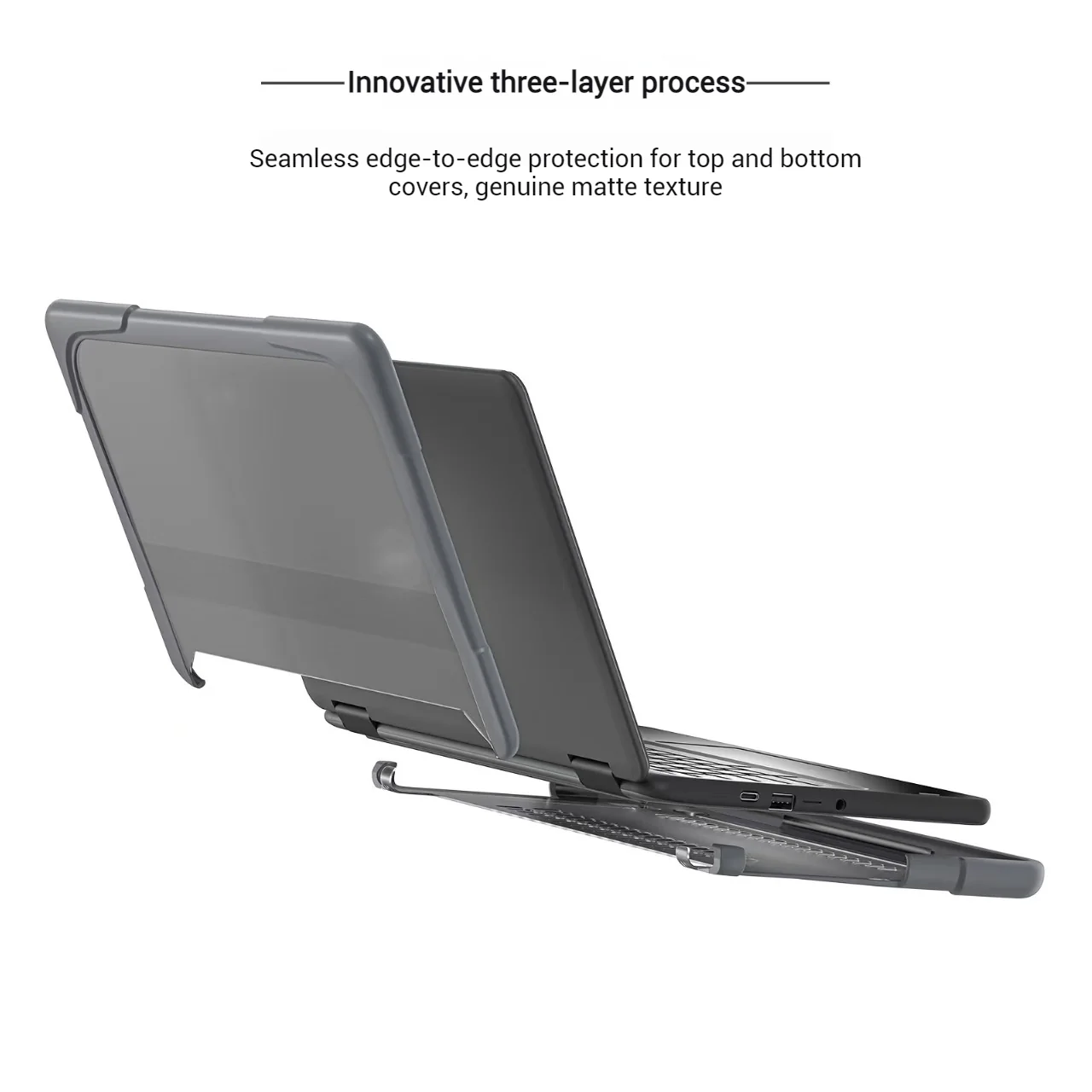 Dell Chromebook 11 11.6‘’ (3100/3110) Matte Transparent Cooling Stand and Shockproof Case - Image 7