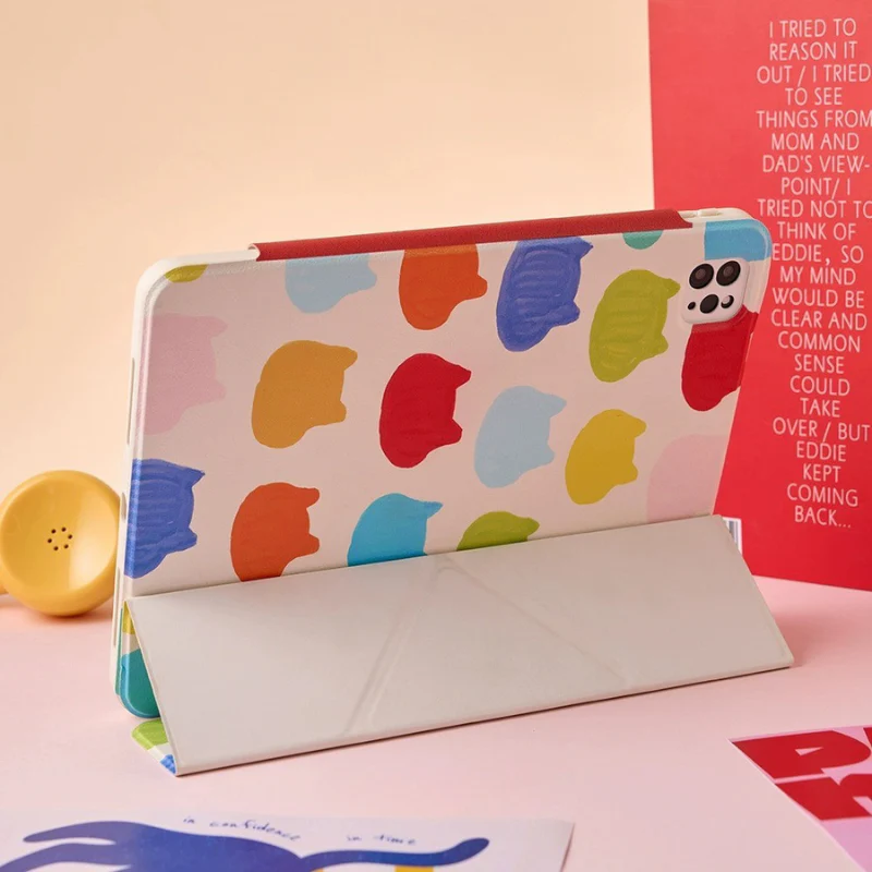 [Detachable] Apple iPad Air 4/5 10.9'' 4/5th Gen (2020/2022) 720° Rotatable Colorful Y-Fold Protective Case with Pen Slot - Image 2