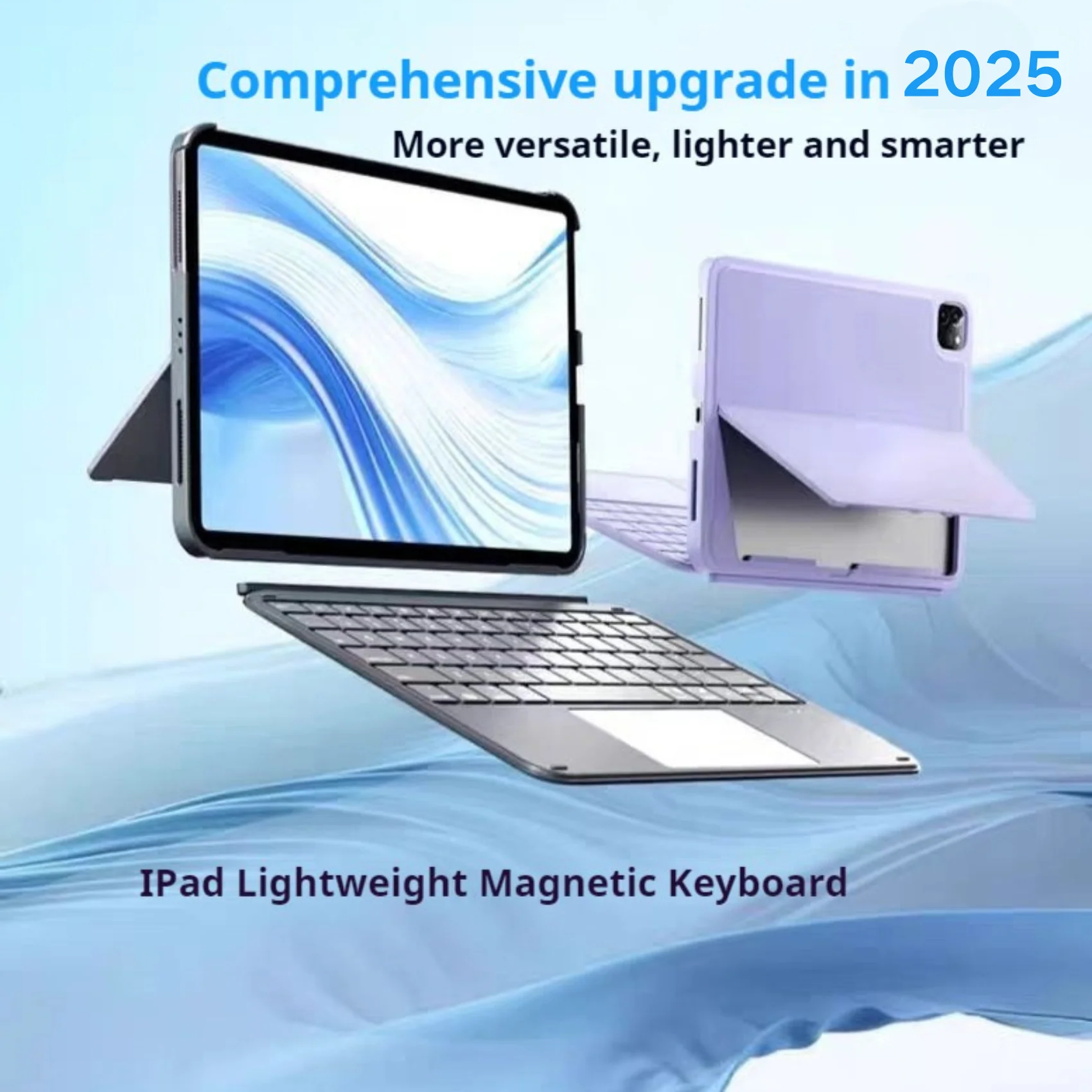 [Detachable] Apple iPad Air 4/5 10.9'' 4/5th Gen (2020/2022) Inateck Magnetic Touchpad Wireless Keyboard Case - Image 14