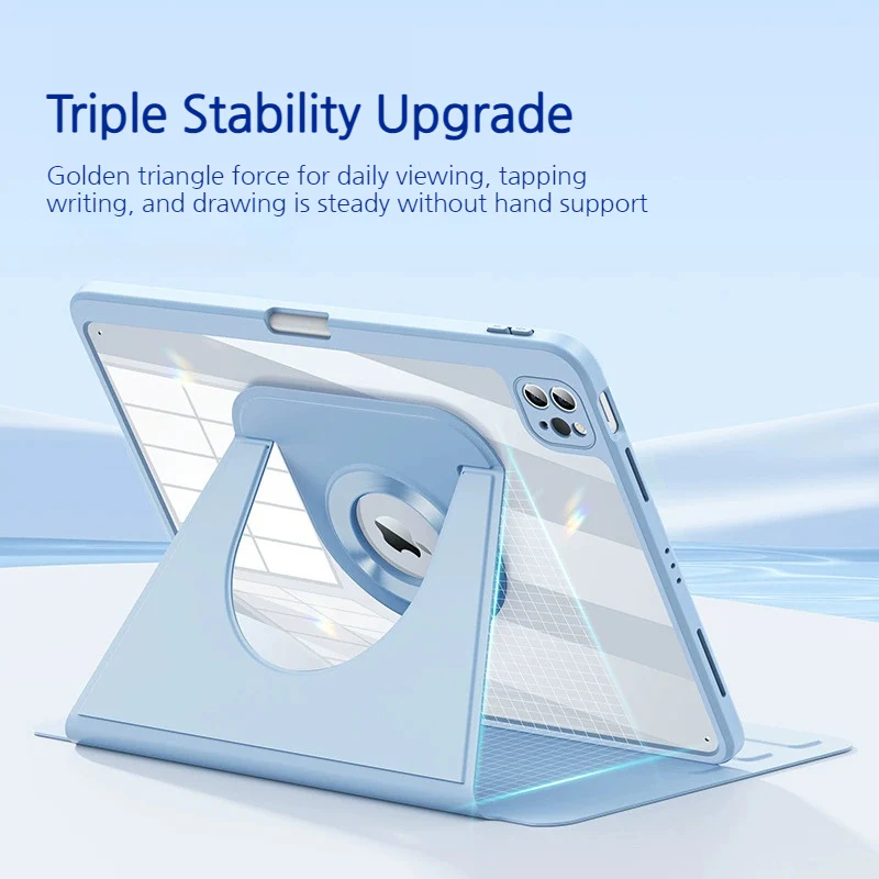[Detachable] Apple iPad Pro 11-inch M4/M5 (2024/2025) - Smart Detachable 360 Degree Rotation Flip Stand Case - Image 4