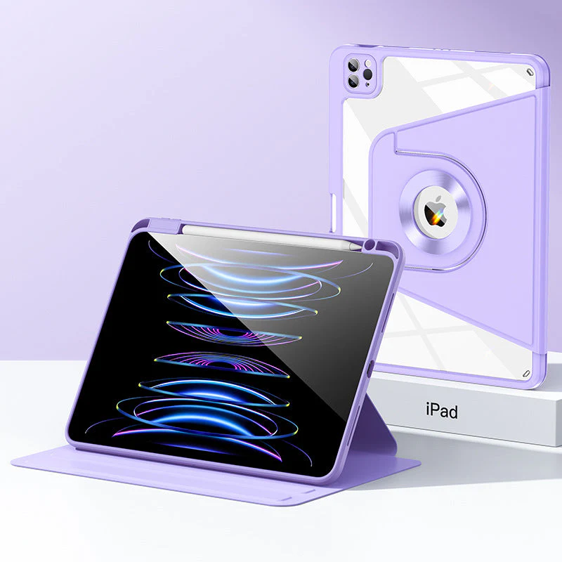 [Detachable] Apple iPad Pro 13-inch M4/M5 (2024/2025) - Smart Detachable 360 Degree Rotation Flip Stand Case