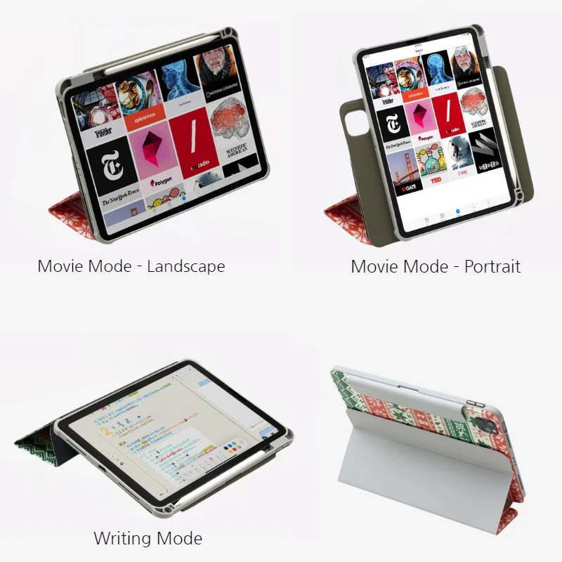 [Detachable][Built-in Pen Slot] Apple iPad 10.9/11'' 10/11th Gen (2022/2025) Christmas Magnetic Double-Sided Full-Cover Protective Case - Image 4