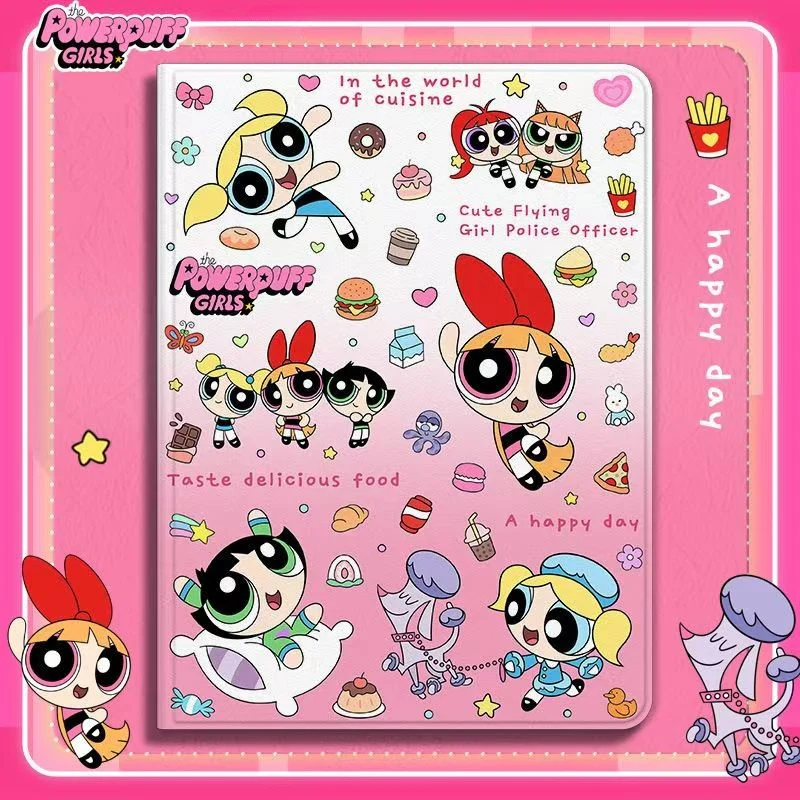 [Detachable][Built-in Pen Slot] Apple iPad 7/8/9 10.2'' 7/8/9th Gen (2019/2020/2021) Powerpuff Girls Smart 360° Degree Rotate Stand Shockproof Flip Cover Case - Image 4