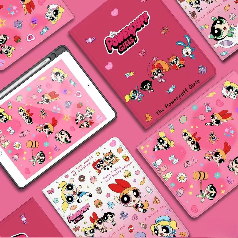 [Detachable][Built-in Pen Slot] Apple iPad 7/8/9 10.2'' 7/8/9th Gen (2019/2020/2021) Powerpuff Girls Smart 360° Degree Rotate Stand Shockproof Flip Cover Case - Image 6