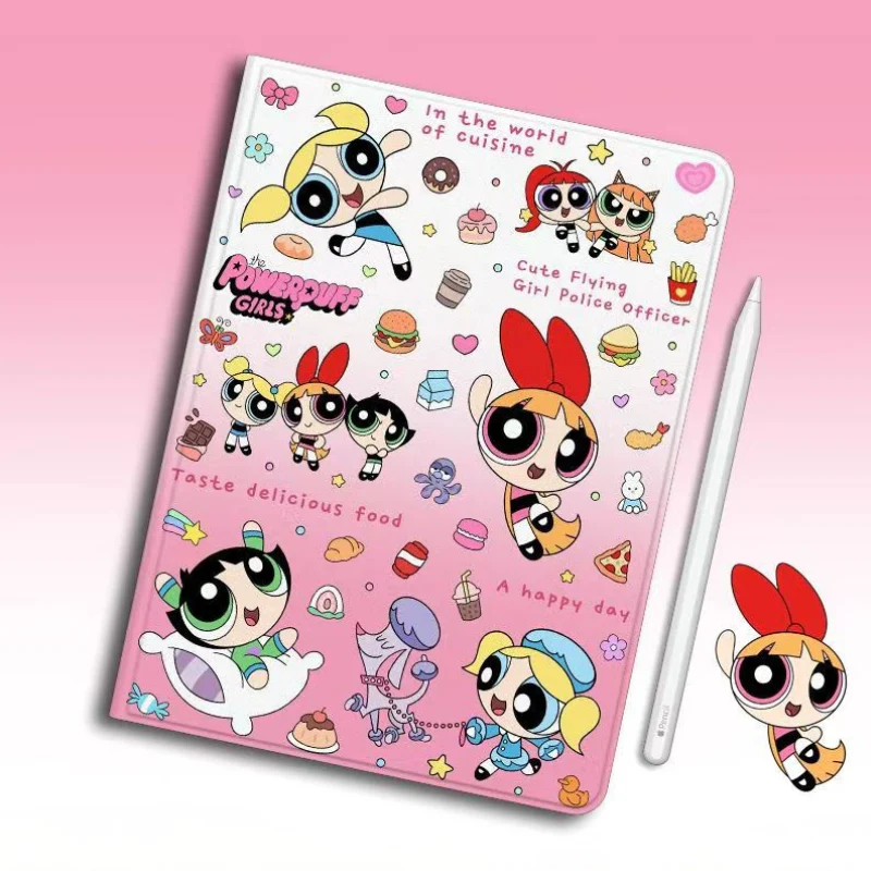 [Detachable][Built-in Pen Slot] Apple iPad 7/8/9 10.2'' 7/8/9th Gen (2019/2020/2021) Powerpuff Girls Smart 360° Degree Rotate Stand Shockproof Flip Cover Case - Image 7