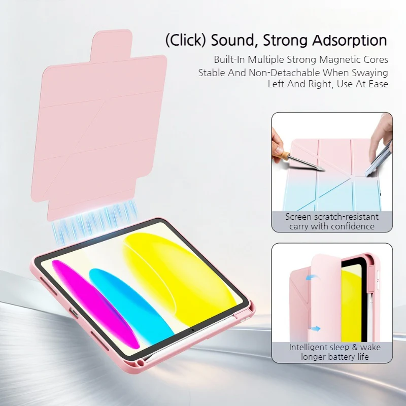 [Detachable][Built-in Stand] Apple iPad 10.9/11'' 10/11th Gen (2022/2025) Multi-Functional Shockproof Full Body Protective Cover - Image 4