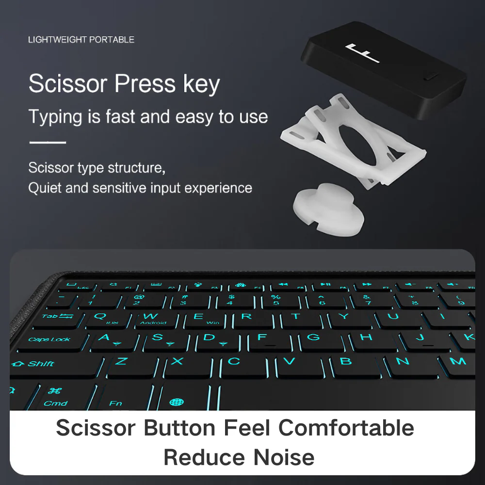 [Detachable] Huawei MatePad 10.4 (2020/2022) Magnetic Wireless Touchpad Keyboard Case - Image 4