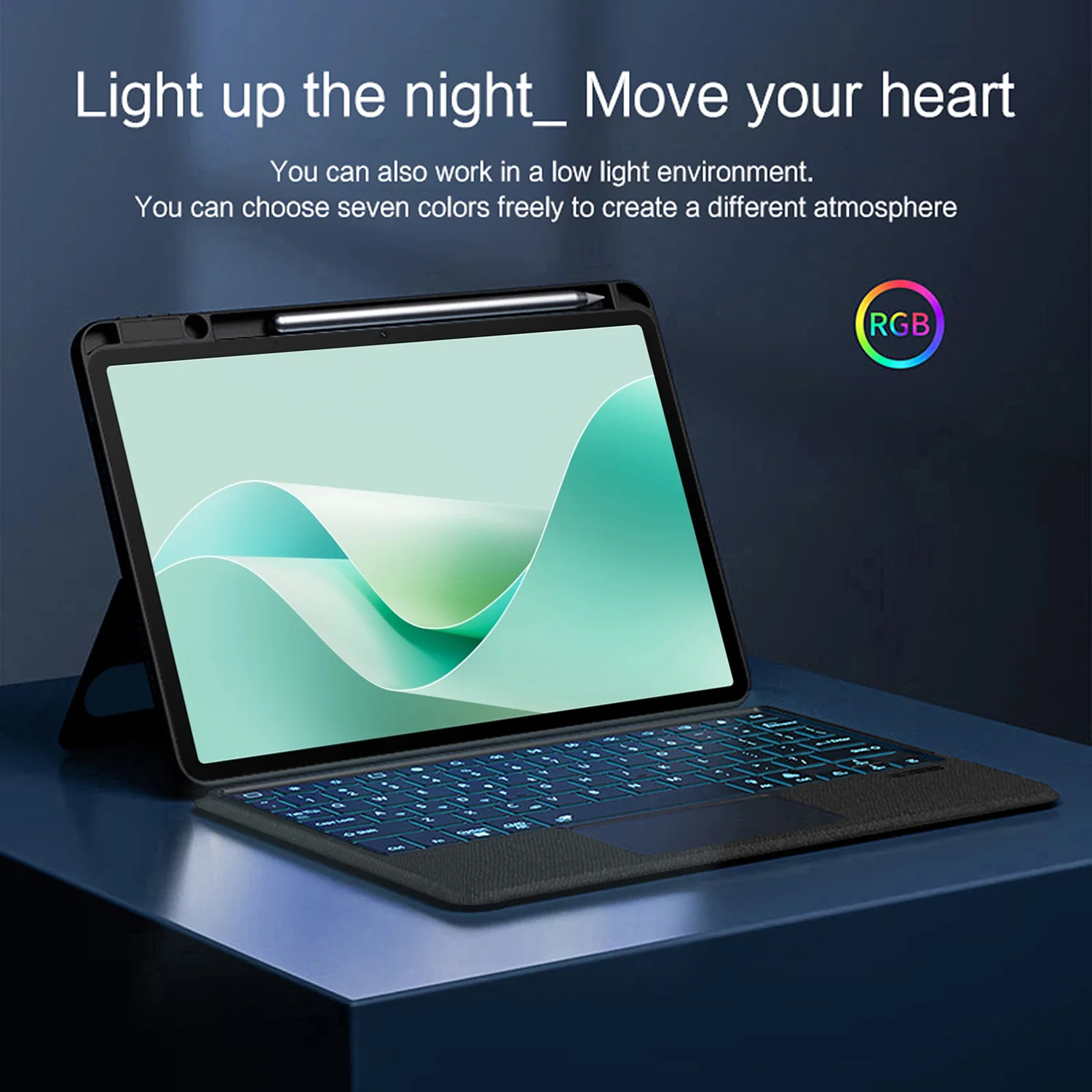 [Detachable] Huawei MatePad 10.4 (2020/2022) Magnetic Wireless Touchpad Keyboard Case - Image 5