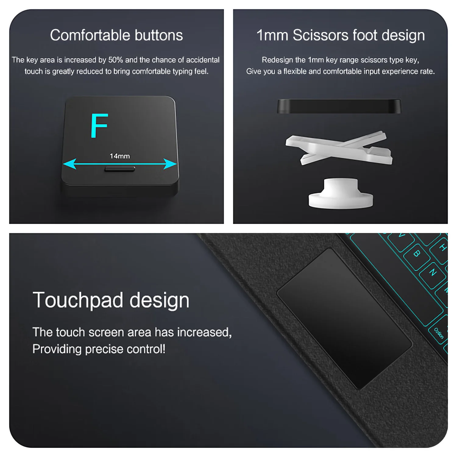 [Detachable] Huawei MatePad 10.4 (2020/2022) Magnetic Wireless Touchpad Keyboard Case - Image 6