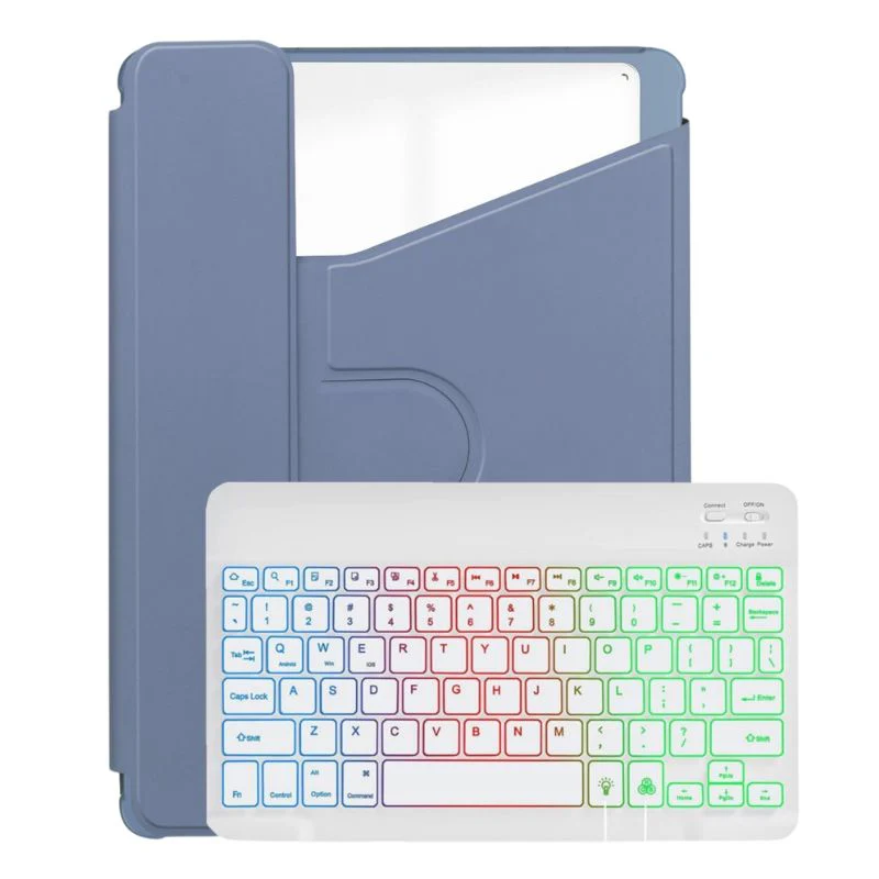 [Detachable Keyboard][With Backlit] Samsung Galaxy Tab S9 Plus & S9 FE Plus & S10 Plus 12.4" - 360 Degree Rotating Magnetic Flip Cover Case With Pen Slot - Image 15
