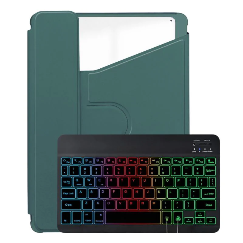 [Detachable Keyboard][With Backlit] Samsung Galaxy Tab S9 Plus & S9 FE Plus & S10 Plus 12.4" - 360 Degree Rotating Magnetic Flip Cover Case With Pen Slot - Image 16