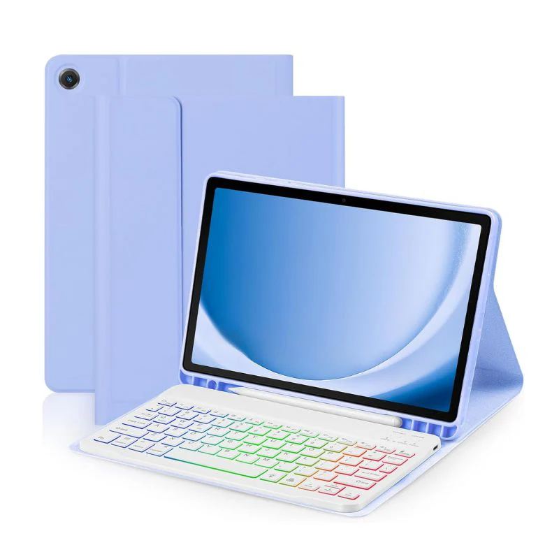 [Detachable Keyboard][With RGB Backlit][Square Keycaps] Samsung Galaxy Tab S7 & S8 11" - Magnetic Wireless Bluetooth Keyboard Flip Case With Pen Slot - Image 5