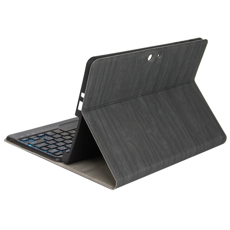 [Detachable] Microsoft Surface Go 1/2/3/4 - Wood Grain Full Covered Flip Case With Wireless Bluetooth Touch Keyboard - Image 4