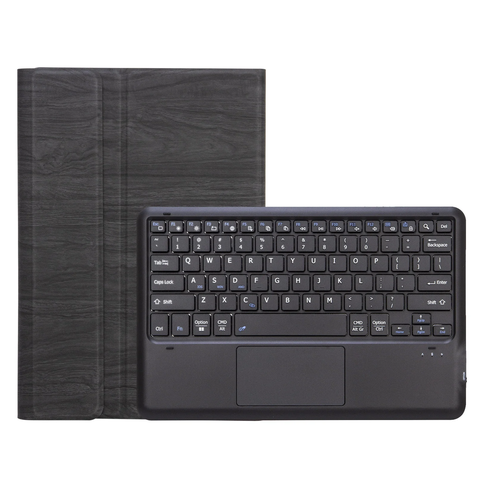 [Detachable] Microsoft Surface Pro 4/5/6/7 - Wood Grain Full Covered Flip Case With Wireless Bluetooth Touch Keyboard - Image 6