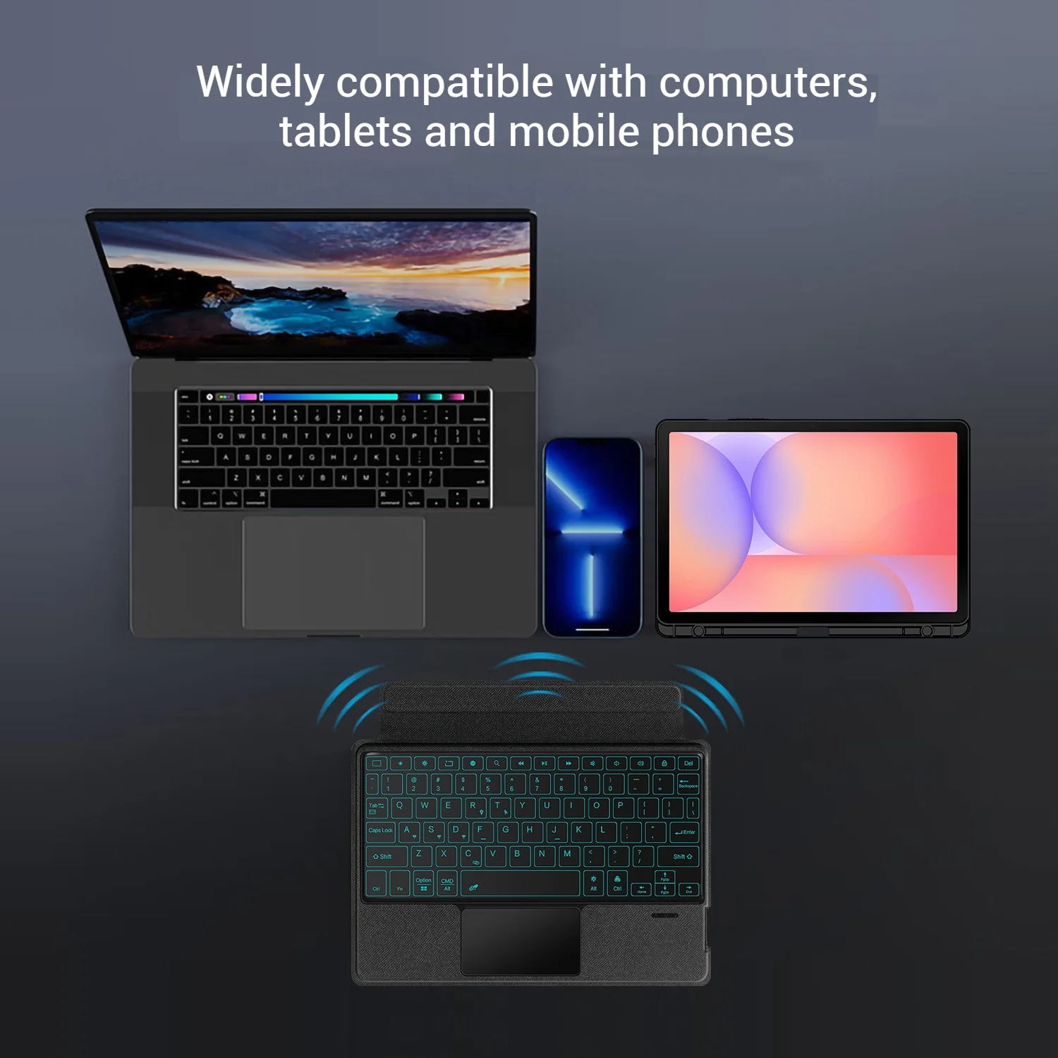 [Detachable] Samsung Galaxy Tab S11 11" (2025) Smart Trackpad Blutooth Wireless Keyboard Case With RGB Backlit - Image 4
