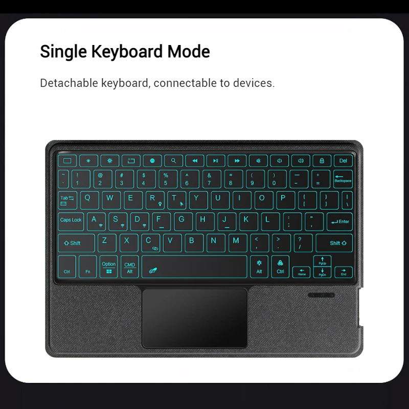 [Detachable] Samsung Galaxy Tab S11 11" (2025) Smart Trackpad Blutooth Wireless Keyboard Case With RGB Backlit - Image 7