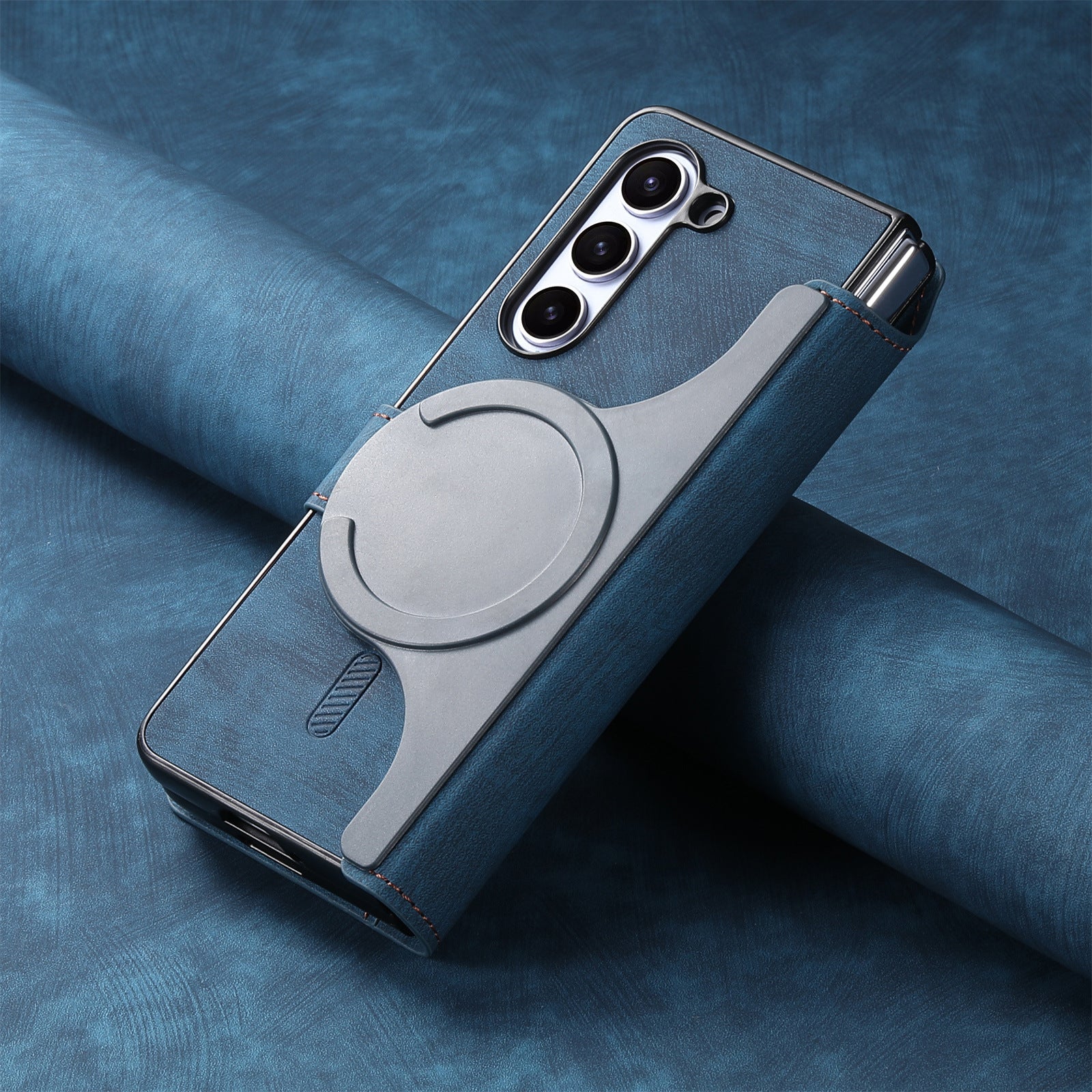 [Detachable] Samsung Galaxy Z Fold5 SM-F946 Leather Flip Shockproof Wallet Series Case With Card Slot - Image 5