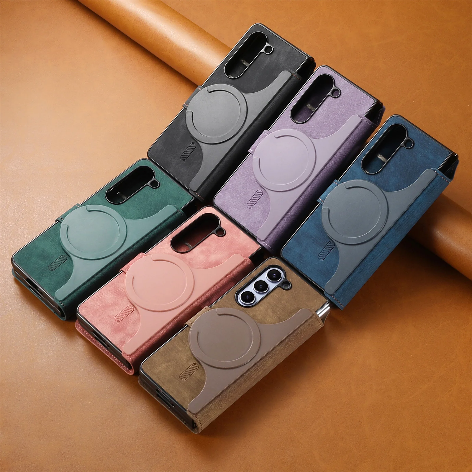 [Detachable] Samsung Galaxy Z Fold5 SM-F946 Leather Flip Shockproof Wallet Series Case With Card Slot - Image 8