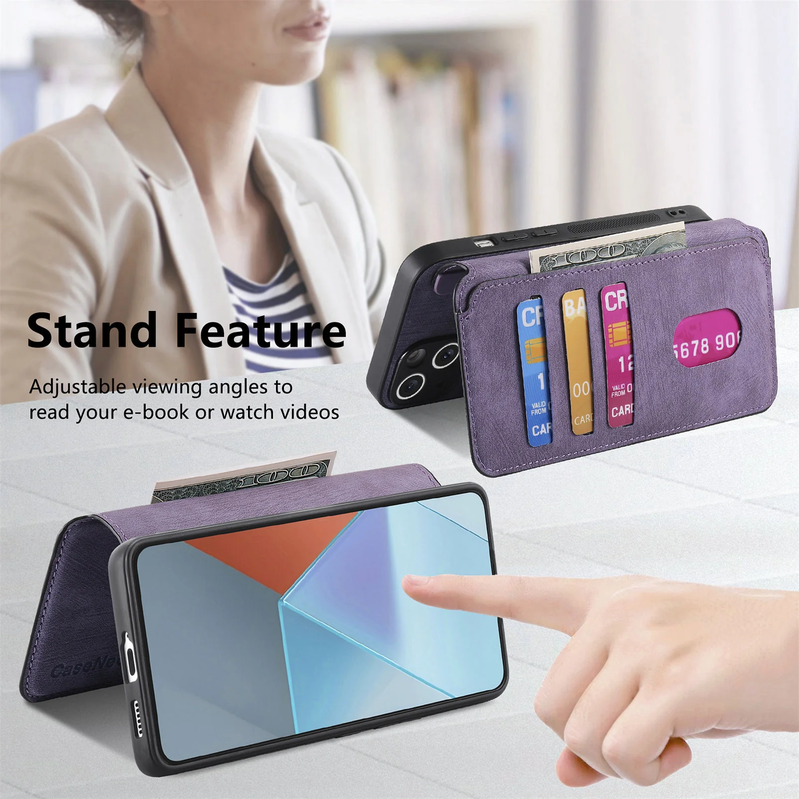 [Detachable Wallet][With Card Slot] Xiaomi Redmi Note 8/Pro/T Premium Leather Magnetic Shockproof Wallet Series Case - Image 2