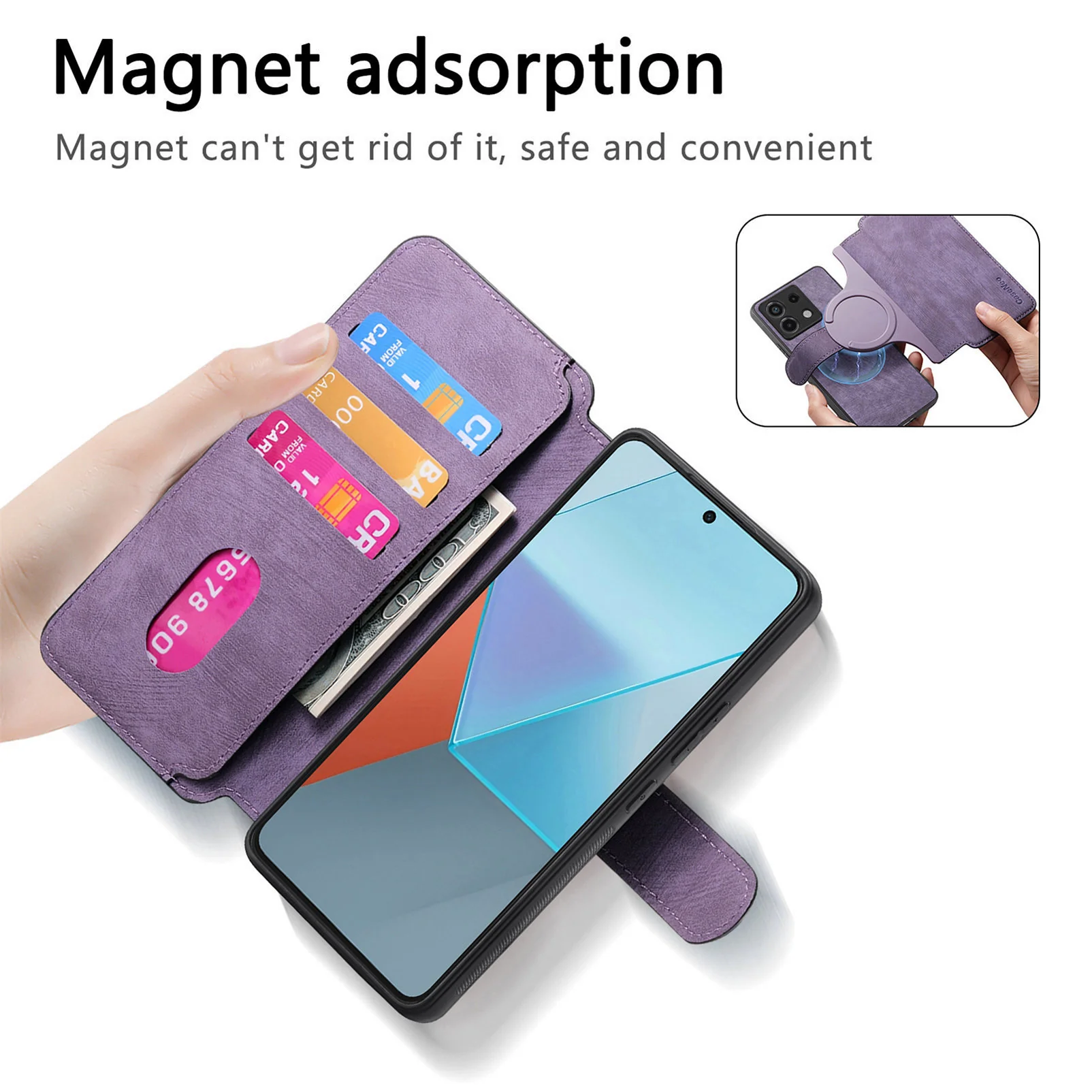 [Detachable Wallet][With Card Slot] Xiaomi Redmi Note 8/Pro/T Premium Leather Magnetic Shockproof Wallet Series Case - Image 6