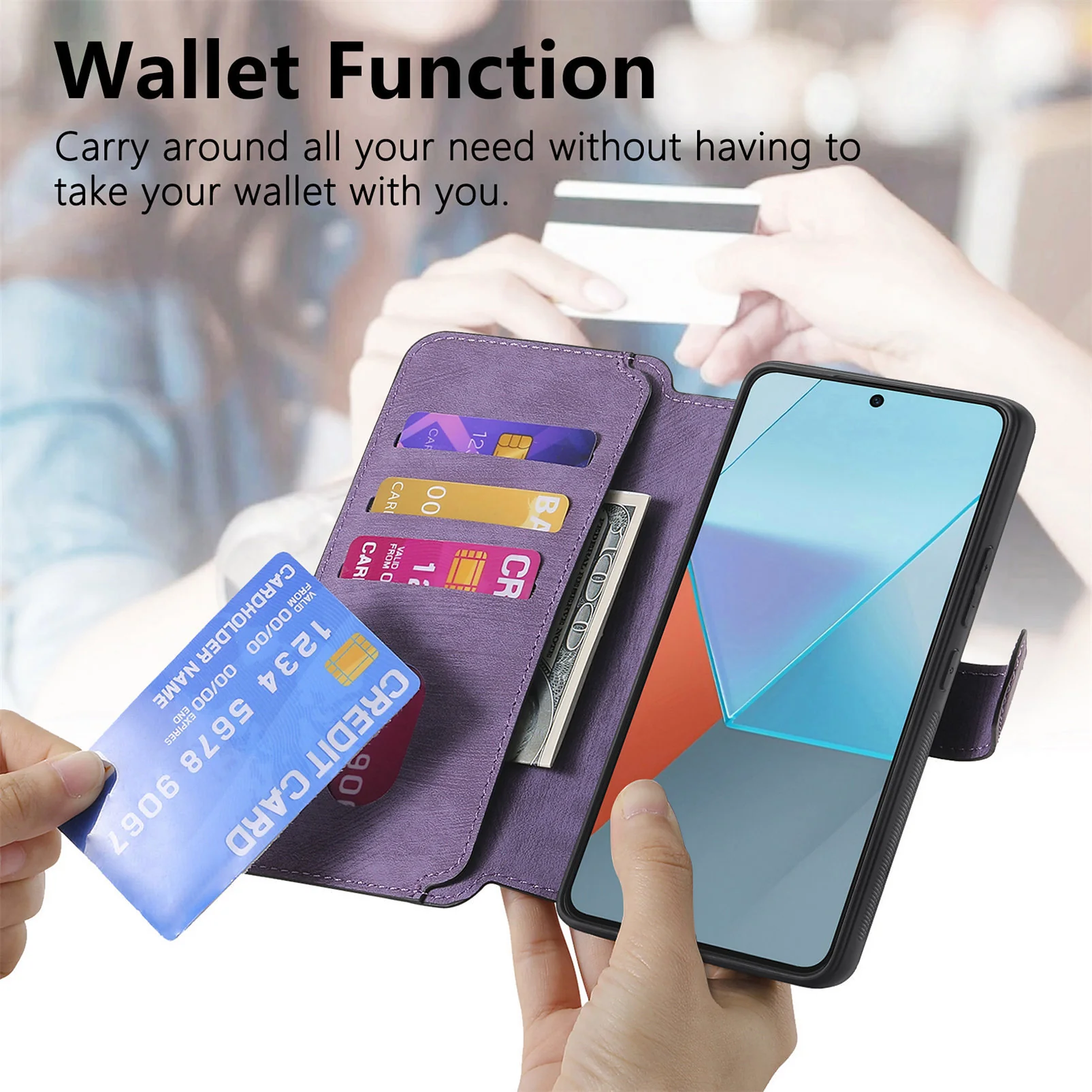 [Detachable Wallet][With Card Slot] Xiaomi Redmi Note 8/Pro/T Premium Leather Magnetic Shockproof Wallet Series Case - Image 7
