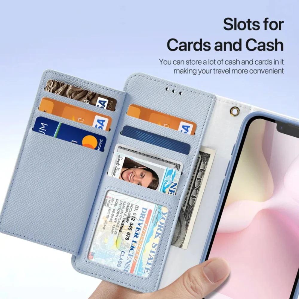 [Detachable][With Card Slot] Apple iPhone 16e & 17e - Detachable Magnetic Genuine Leather Wallet Case - Image 10