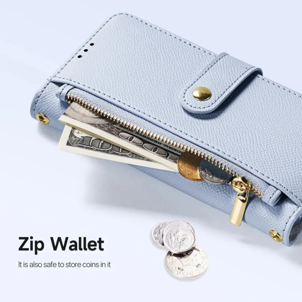 [Detachable][With Card Slot] Apple iPhone 16e & 17e - Detachable Magnetic Genuine Leather Wallet Case - Image 11