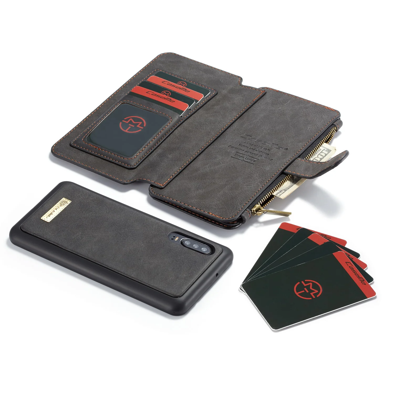 [Detachable][With Card Slot] Huawei Mate 20/Pro Multi-Functional Leather Flip Shockproof Wallet Case - Image 5