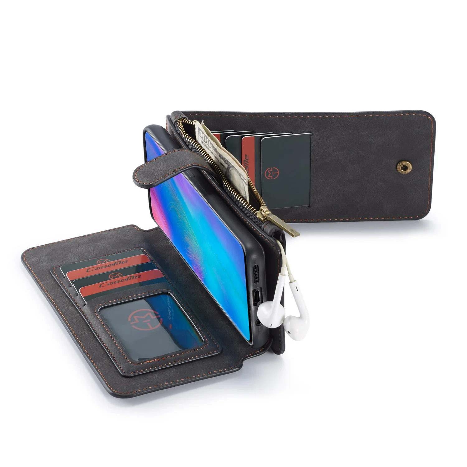 [Detachable][With Card Slot] Huawei Mate 20/Pro Multi-Functional Leather Flip Shockproof Wallet Case - Image 8