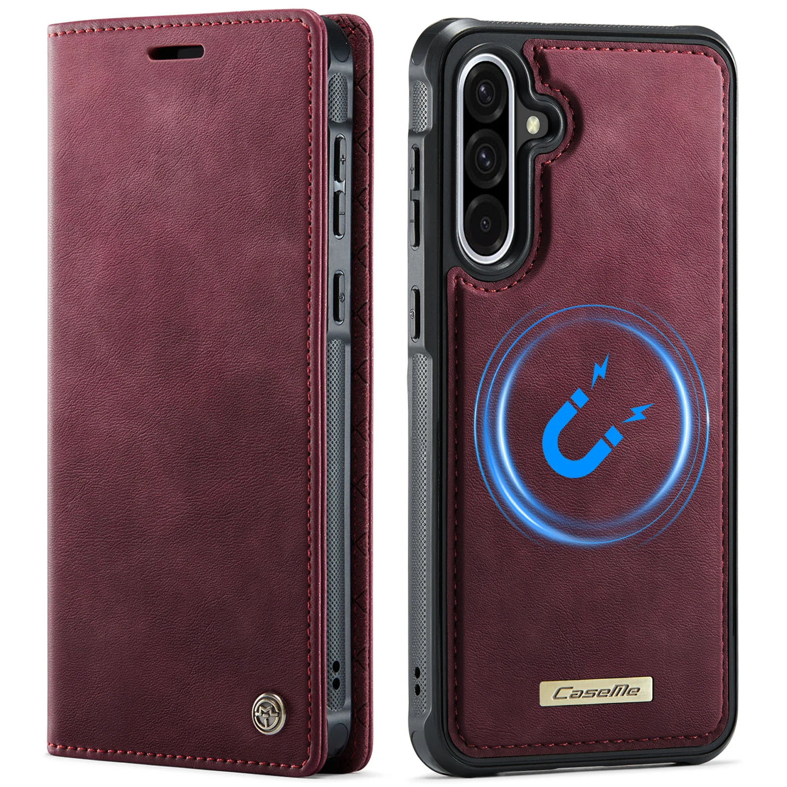[Detachable][With Card Slot] Samsung Galaxy A17 (SM-A176) 2-in-1 Full-coverage Shockproof Wallet Series Case - Image 3