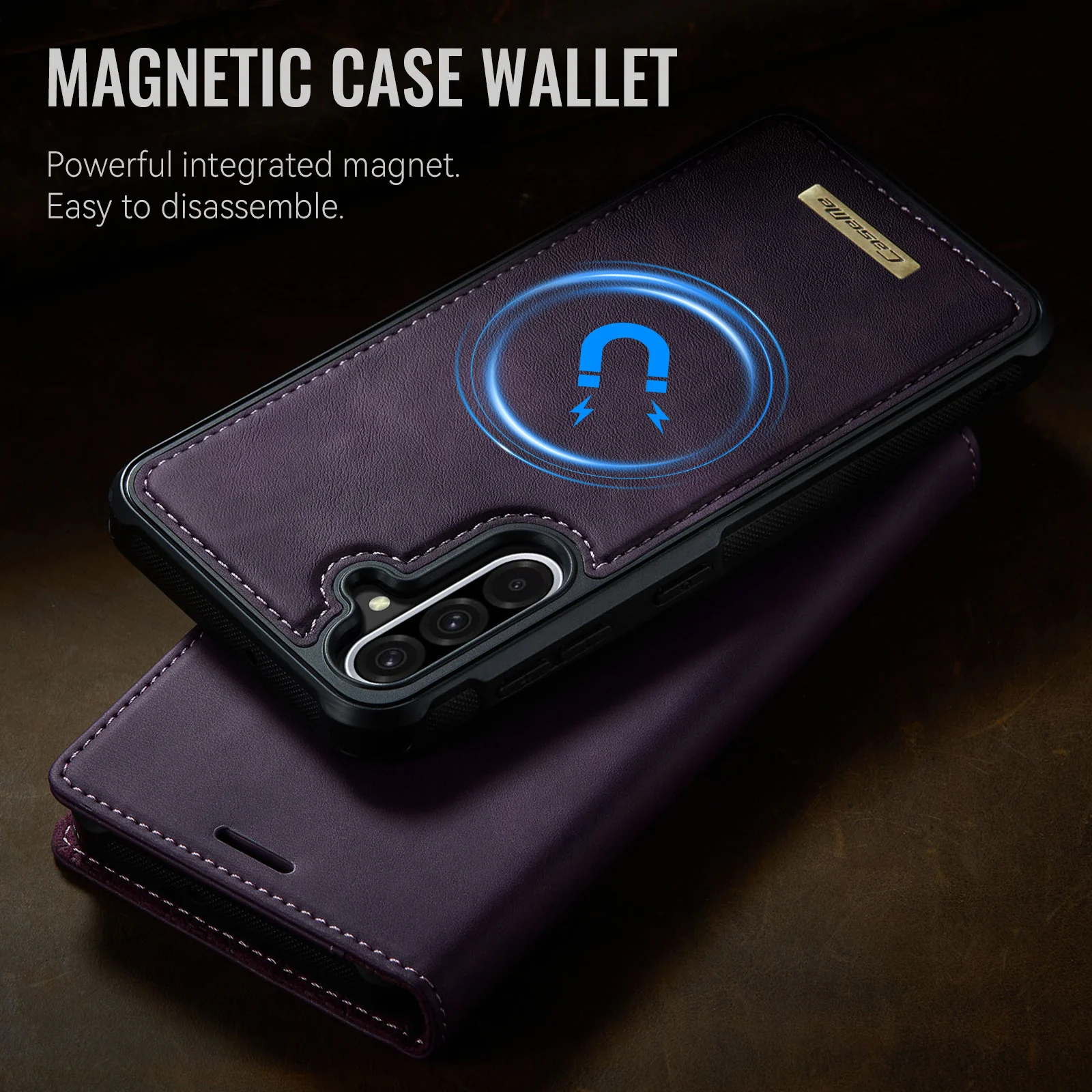 [Detachable][With Card Slot] Samsung Galaxy A17 (SM-A176) 2-in-1 Full-coverage Shockproof Wallet Series Case - Image 6