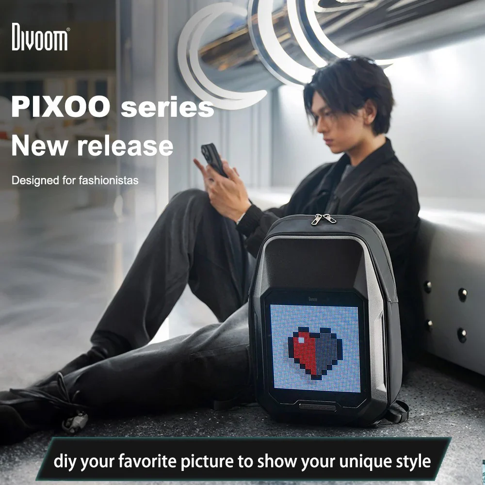 Divoom Cyber-Bag Pixel Art LED Backpack - Image 2