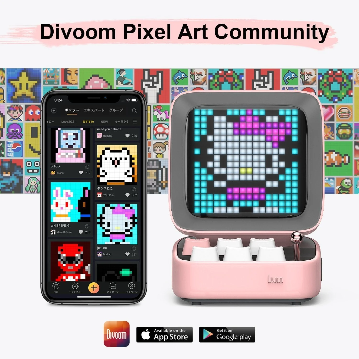 Divoom Ditoo Retro Pixel Art Game Bluetooth Speaker With 16X16 LED App Controlled Front Screen - Image 5