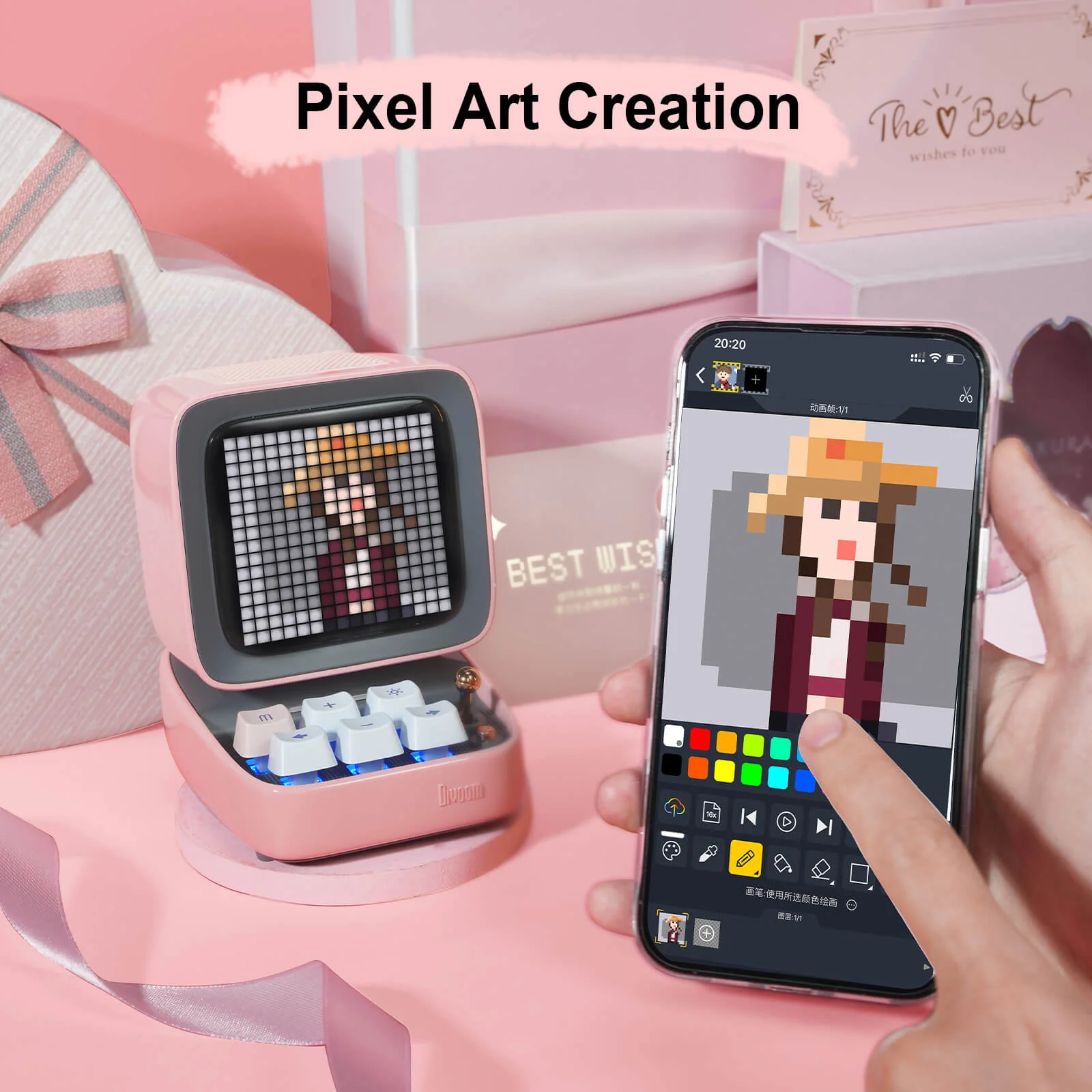 Divoom Ditoo Retro Pixel Art Game Bluetooth Speaker With 16X16 LED App Controlled Front Screen - Image 7