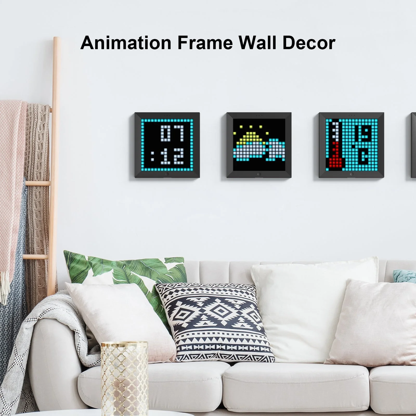 Divoom Pixoo - Pixel Art Digital Picture Frame with 16x16 LED Display APP Control Clock Box - Desk Mount for Gaming Room & Bedside Table - Image 5