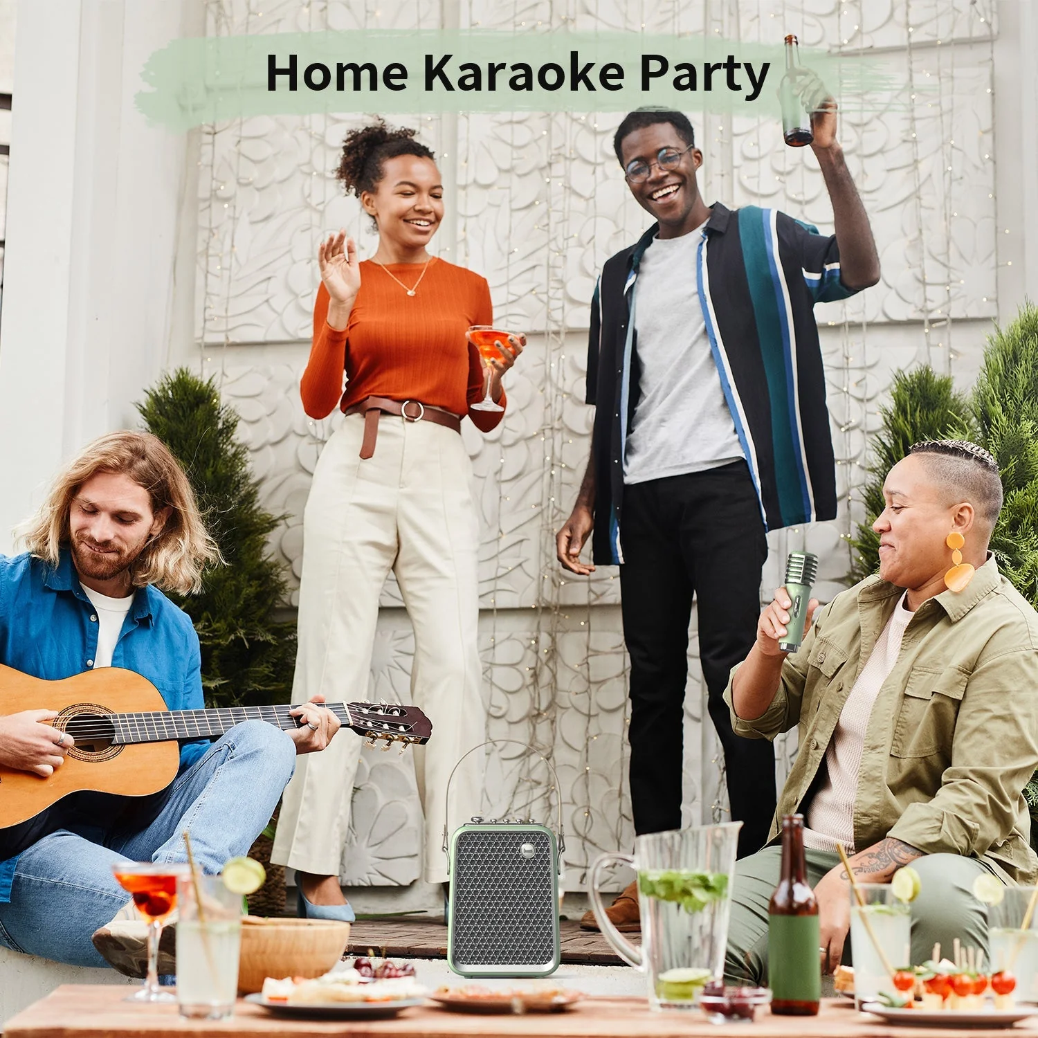 Divoom Songbird-HQ Portable Karaoke Bluetooth Speaker | Home KTV Sound Set 50W Powerful Sound, 6 Microphone Modes, Bluetooth 5.2 Connectivity, 36Wh Battery Capacity - Image 3