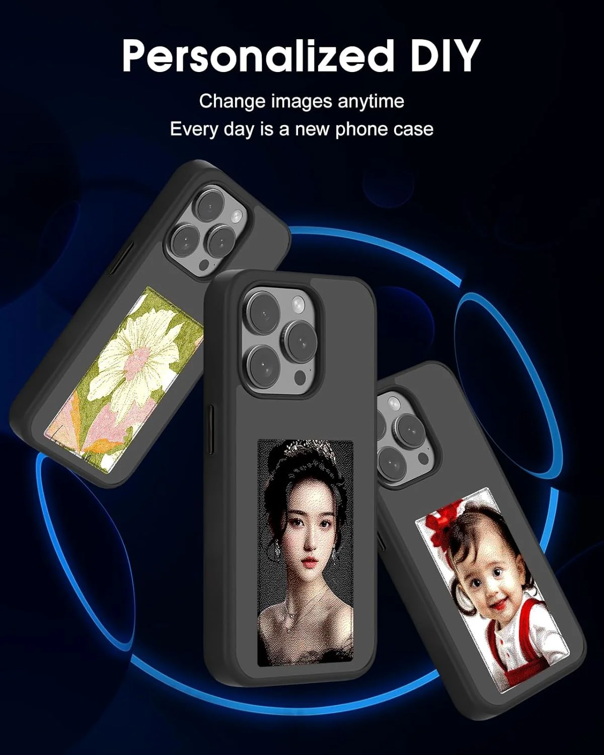 [DIY Display Imaging] Apple iPhone 15/Plus/Pro/Pro Max DIY Smart Protective Case NFC Phone Case Custom Image AI Cell Phone Basic Case Fashion Series Case - Image 7