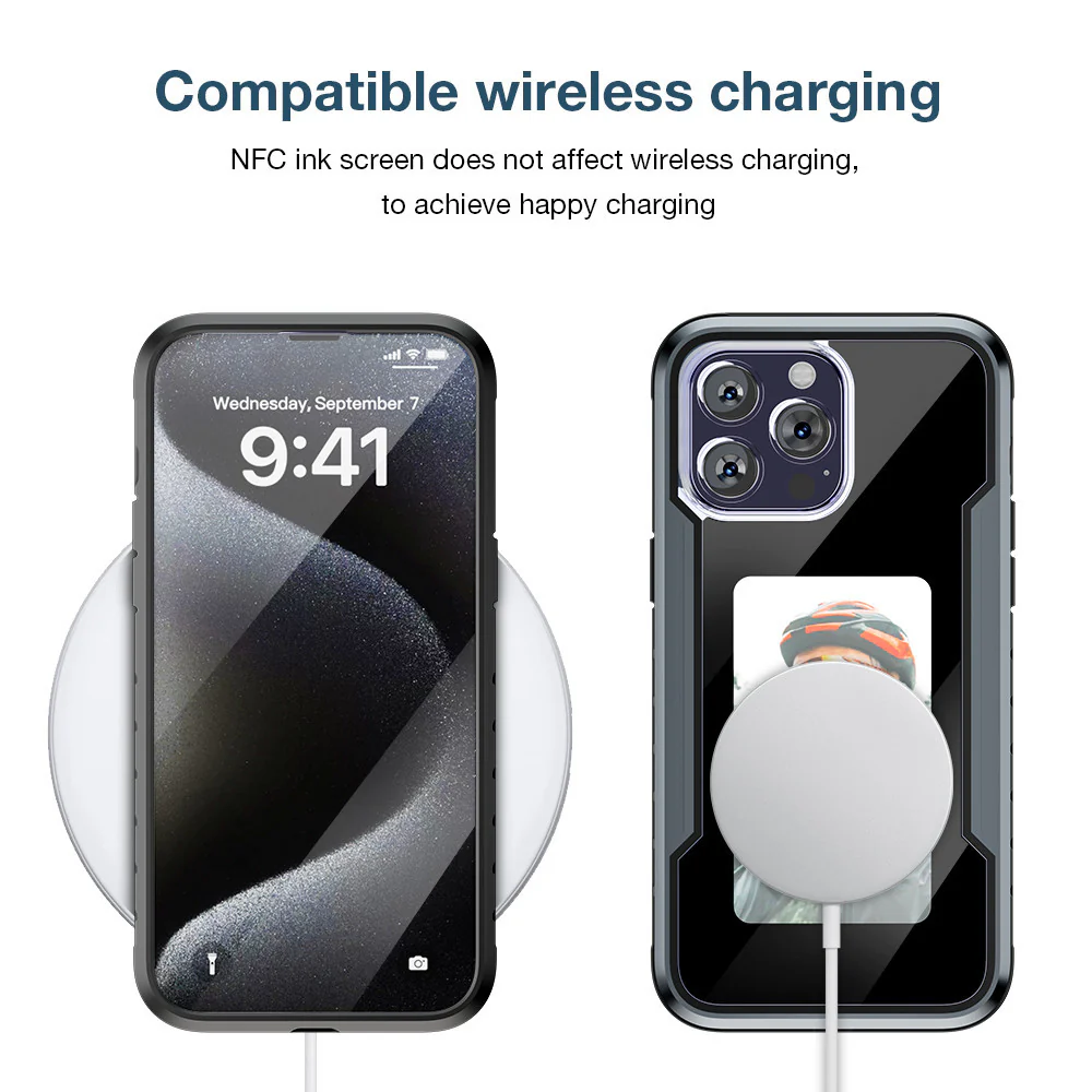 [DIY Display Imaging][Magsafe Compatible] Apple iPhone 16/Plus/Pro/Pro Max DIY Smart Protective Case NFC Phone Case Custom Image AI Cell Phone Basic Case Heavy Duty Series Case - Image 9