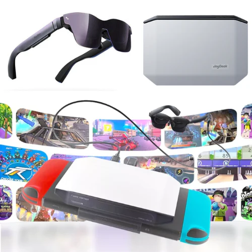 [FFalcon RayNeo AR Glass Air 3 + JoyDock] Nintendo Switch Portable Pocket 201" 120Hz Miro-OLED AR VR XR Glass Wearable Monitor