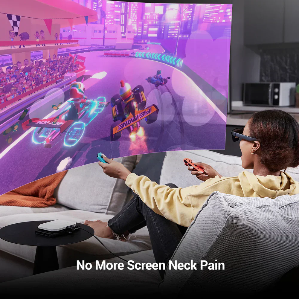 [FFalcon RayNeo AR Glass Air 3 + JoyDock] Nintendo Switch Portable Pocket 201" 120Hz Miro-OLED AR VR XR Glass Wearable Monitor - Image 5