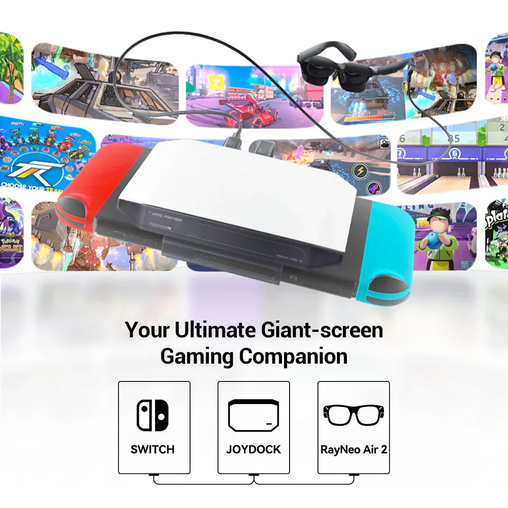 [FFalcon RayNeo AR Glass Air 3 + JoyDock] Nintendo Switch Portable Pocket 201" 120Hz Miro-OLED AR VR XR Glass Wearable Monitor - Image 6
