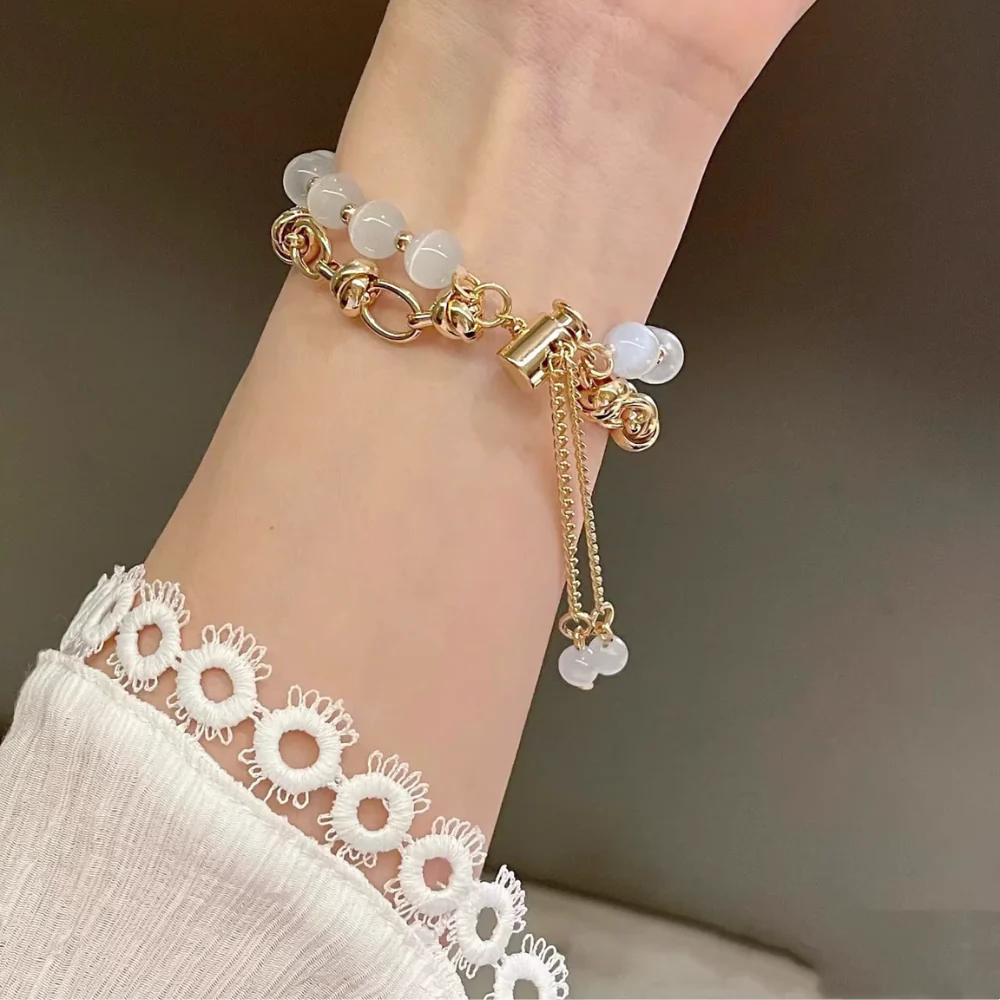 Fitbit Inspire 1 / 2 / 3 - Stylish Beaded Bracelet Strap - Image 2